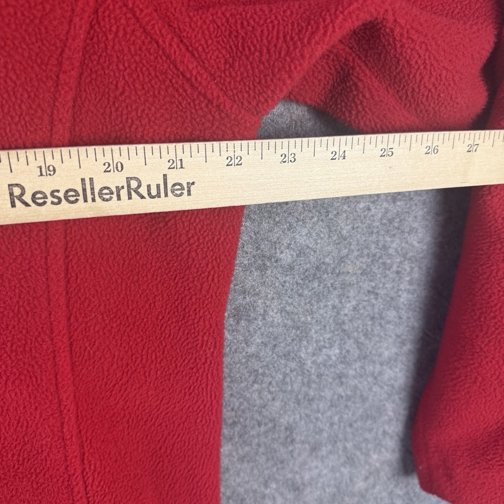 Buc-ees Fleece Lined Jacket Adult Medium Red Employee Workwear Full Zip - Picture 8 of 9